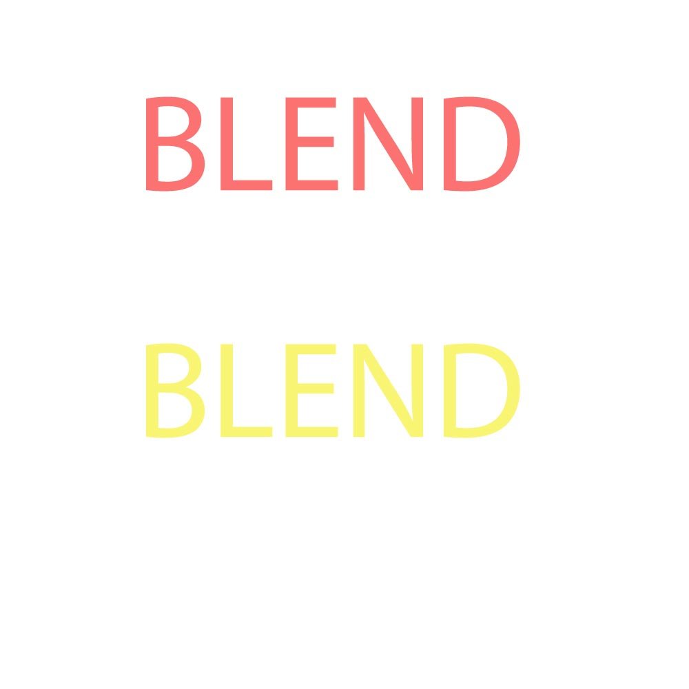 Two texts saying blend 