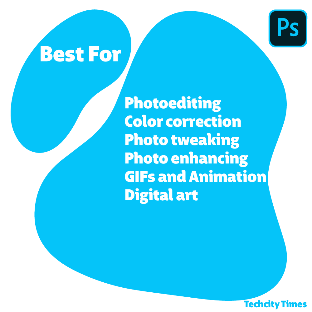 Illustration showing the uses of Adobe photoshop 